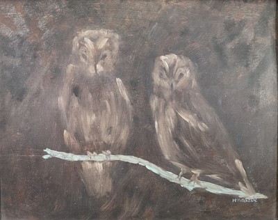 Lot 140 - Norah Hitchcock (1906-1993) oil on board 'Daytime', signed, 41 x 50cm, framed. Provenance: From the Estate of David Tron, Kings Road Antiques dealer