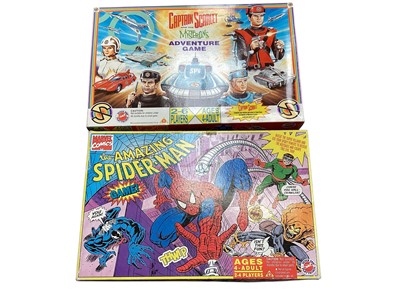 Lot 2713 - The Old Timer Express Radio Controlled train set, Captain Scarlett Adventure Game and The Amazing Spiderman Game, plus others (qty)
