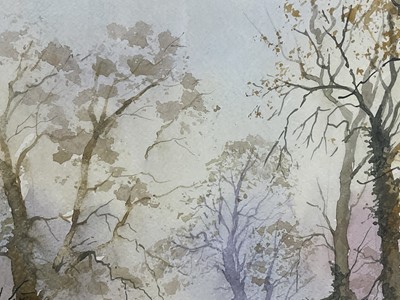 Lot 163 - Winnie Hanrahan, pair of watercolours - Rural Landscapes, signed, 35cm x 54cm, in glazed gilt frames