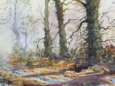 Lot 163 - Winnie Hanrahan, pair of watercolours - Rural Landscapes, signed, 35cm x 54cm, in glazed gilt frames