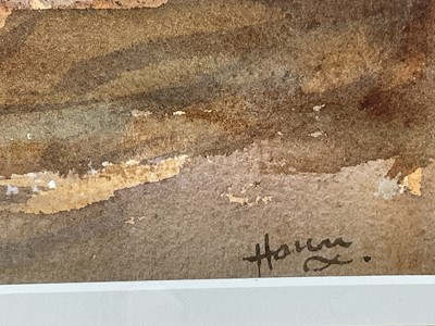 Lot 163 - Winnie Hanrahan, pair of watercolours - Rural Landscapes, signed, 35cm x 54cm, in glazed gilt frames