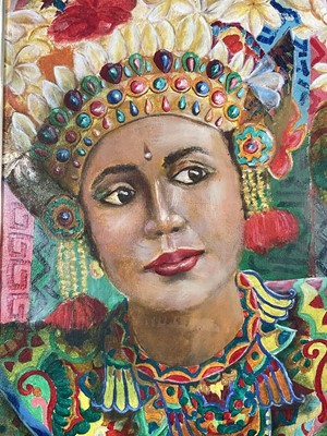 Lot 166 - A. H. Purnomo, late 20th century, oil on canvas laid on board - Balinese Dancers, signed, dated '93 and inscribed, 56cm x 67cm, framed