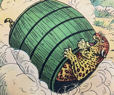 Lot 171 - Set of four early 20th century illustration prints from Harry B. Neilson's and S. Baring Gould's book, 'Amazing Adventures', each titled verso with text from the book, 18cm x 27cm, in glazed fra...