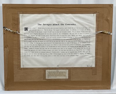 Lot 171 - Set of four early 20th century illustration prints from Harry B. Neilson's and S. Baring Gould's book, 'Amazing Adventures', each titled verso with text from the book, 18cm x 27cm, in glazed fra...