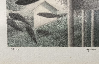 Lot 172 - Robert Kipniss (b.1931) two signed limited edition lithographs, landscapes, numbered 130/150 and 154/175, 22cm x 17cm and 17cm square, both in glazed frame (2)