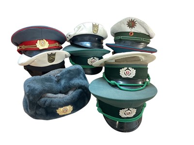 Lot 815 - Group of various Post Second World War European Police hats (1 box).