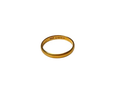 Lot 236 - 22ct gold wedding band (Birmingham 1928)