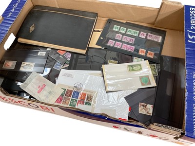 Lot 1548 - Stamps box containing world album, QEII definitive sets, mint and used. FDC's etc. (Qty)