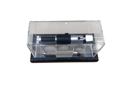 Lot 11 - Star Wars Yoda lightsaber hilt, on Master Replica Base display case (1)