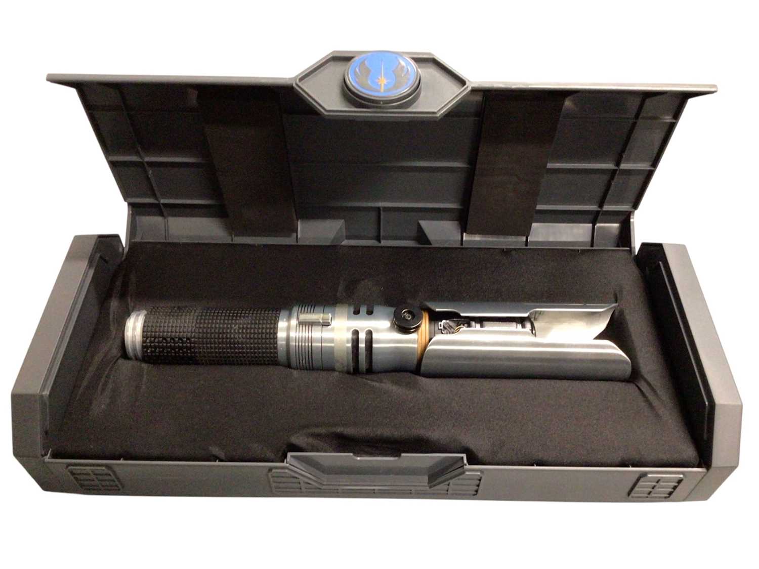 Lot 16 - Disney Star Wars Cal Kestis lightsaber hilt, in box with 36" blade (1)