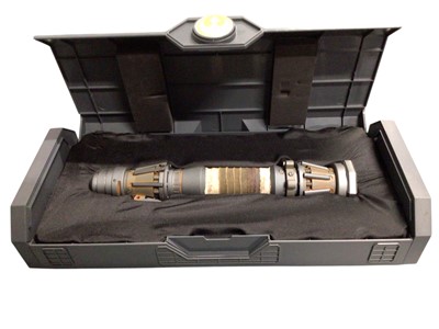 Lot 20 - Disney Star Wars Rey lightsaber hilt, boxed with 36" blade (1)