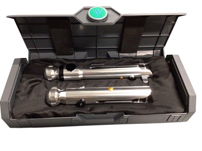 Lot 22 - Disney Padawan Ahsoka lightsaber hilt, boxed with two 25" blades (1)