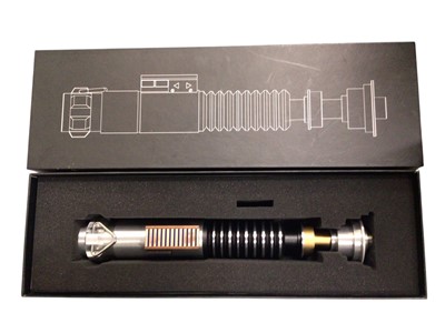 Lot 33 - Korbanth Sabers Star Wars Luke Skywalker return of the Jedi-Hero "Master Chassis" lightsaber hilt, boxed (1)