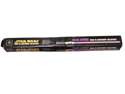 Lot 42 - Master Replicas Star Wars Mace Windu Force FX lightsaber, boxed (1)