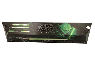 Lot 43 - Hasbro Star Wars Yoda Force FX Elite lightsaber, boxed (1)