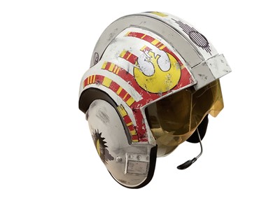Lot 90 - Black Series Star Wars Customised JEK Hawkins X-Wing Pilot Helmet (1)