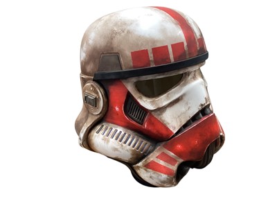 Lot 91 - Black Series Star Wars Customised Battlefront Imperial Shock Trooper Weathered Helmet (1)