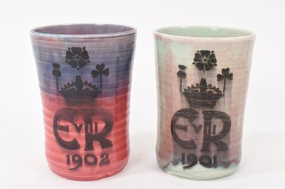Lot 121 - Two unusual Minton commemorative beakers
