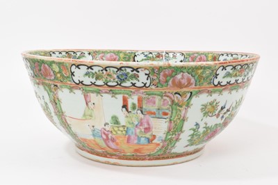 Lot 244 - Chinese Canton large round bowl, circa 1880-1900