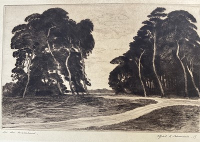 Lot 154 - Alfred R. Blundell (1883-1968) etching - ‘In the Breckland’, signed and titled below, 18cm x 17.5cm, unframed