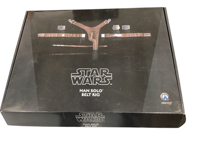 Lot 134 - Star Wars Anovos Han Solo Belt Rig and accessories & Droid Caller, all boxed (qty)