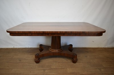 Lot 1421 - Regency mahogany pedestal dining table
