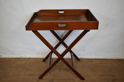 Lot 1418 - 19th century mahogany butler’s tray on stand