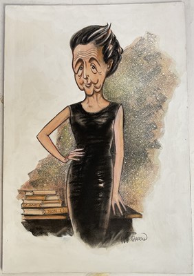 Lot 85 - Will Farrow (Australian b.c. 1892) caricature - Nancy Mitford, 37cm x 25.5cm, unframed