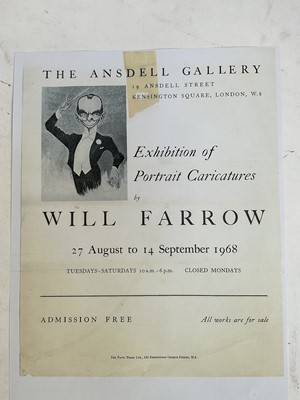 Lot 86 - Will Farrow (Australian b.c. 1892) caricature - Sir John Betjeman, 39cm x 27.5cm, unframed