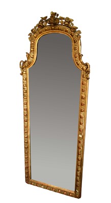 Lot 1509 - 19th century French giltwood and gesso pier mirror