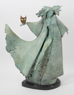 Lot 756 - *Carl Payne (1969-2021) bronze sculpture ‘Masquerade’