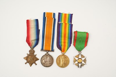 Lot 30 - First World War and later medal group comprising 1914 'Mons' Star named to 2214 PTE. R. K. Lochhead. 1/4 Sea. Highrs., War and Victory medals named to Capt. R. K. Lochhead