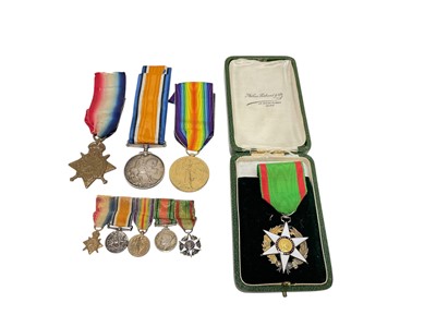 Lot 30 - First World War and later medal group comprising 1914 'Mons' Star named to 2214 PTE. R. K. Lochhead. 1/4 Sea. Highrs., War and Victory medals named to Capt. R. K. Lochhead