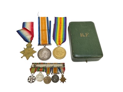 Lot 30 - First World War and later medal group comprising 1914 'Mons' Star named to 2214 PTE. R. K. Lochhead. 1/4 Sea. Highrs., War and Victory medals named to Capt. R. K. Lochhead