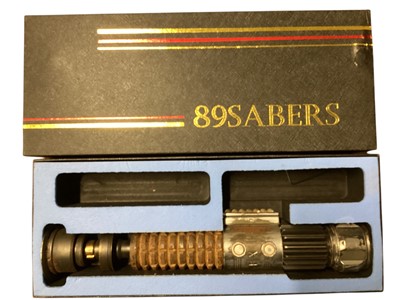 Lot 48 - 89 Sabers Obi-Wan lightsaber hilts including Phantom Menace, Rots & Mythos, all boxed (3)