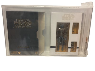 Lot 294 - Hasbro Star Wars The Clone Wars The Black Series Cad Bane & Todo360, in display case, UKG Graded 90 (1)