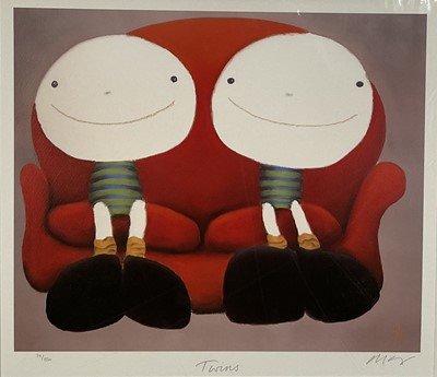 Lot 72 - Mackenzie Thorpe (b.1956) lithograph - ‘Twins’, 2001, signed titled stamped and numbered 74/850, with Certificate of Authenticity, 38cm x 46cm, unframed