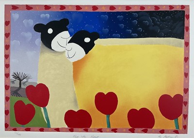 Lot 70 - Mackenzie Thorpe (b. 1956) print in colours - From the Heart, signed titled and numbered 231/275, 41cm x 58cm, with mount unframed