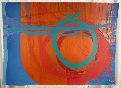 Lot 69 - Charlotte Cornish (b. 1967) screenprint in colours - ‘Striking a Balance I’, signed titled and numbered 51/100, 70cm x 100cm unframed
