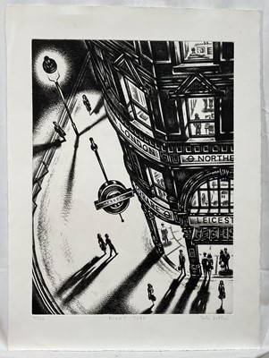 Lot 67 - John Duffin (b. 1965) etching - Night Tube, signed titled and numbered 8/150, 60cm x 45cm, unframed
