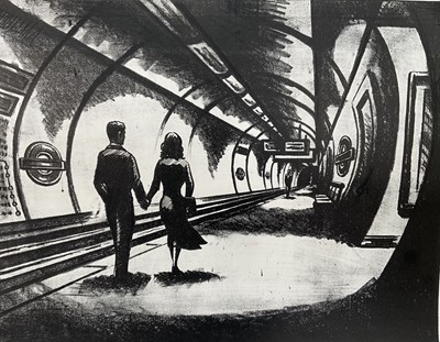 Lot 66 - John Duffin (b. 1965) etching - Tunnel of Love, Artist's Proof, signed and titled, 40cm x 53cm, unframed