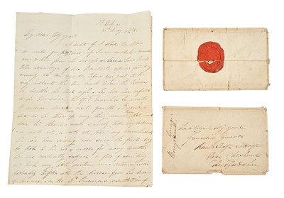 Lot 75 - The death of Napoleon Bonaparte, 5th May 1821 on St. Helena, historically important first hand detailed written account of Napoleon's death and the subsequent events following it in the form of t...