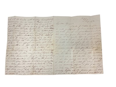 Lot 75 - The death of Napoleon Bonaparte, 5th May 1821 on St. Helena, historically important first hand detailed written account of Napoleon's death and the subsequent events following it in the form of t...