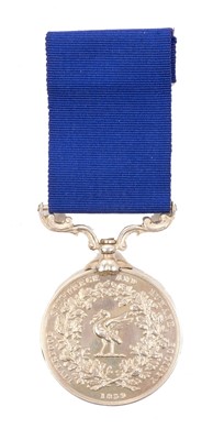 Lot 22 - Liverpool Shipwreck and Humane Society's Marine Medal, 38mm type, named to A.M. Slater. Third Officer. S. S. ''Junin'' for gallant service. 31st July 1910. in Elkington & Co Ltd box of issue.