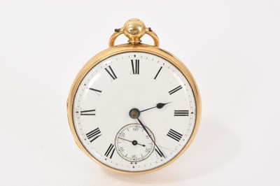 Lot 716 - Early Victorian 18ct gold pocket watch