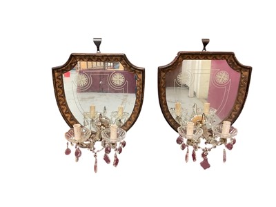 Lot 1565 - Pair of Italian wall sconces