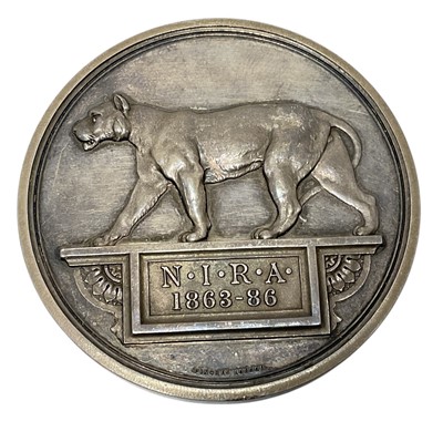 Lot 57 - Victorian Bengal Presidency Rifle Association medal / medallion, 1863 - 86, 55mm in diameter, velvet lined fitted case.