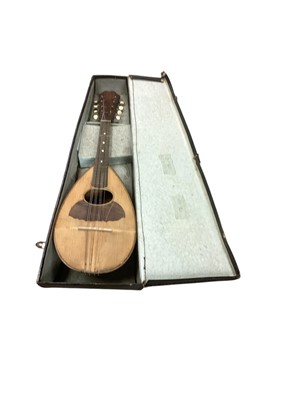 Lot 2284 - Mandolin in case, together with a collection of antique and vintage sheet music