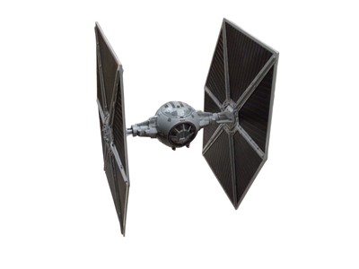 Lot 323 - Star Wars TIE Fighters (Wings 390mm high) and TIE Bomber, all constructed (one wing clip loose) (3)