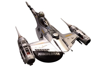 Lot 334 - Star Wars The Mandalorian's N-1 Starfighters, constructed on stand (1)